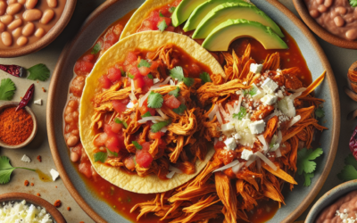 Tostadas de tinga de pollo