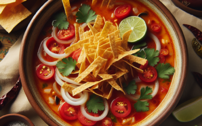 Sopa de tortilla con chile pasilla