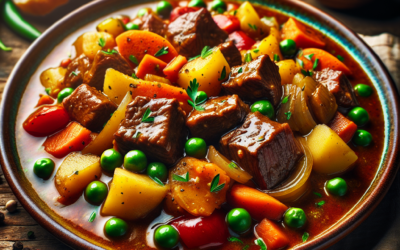 Guiso de carne de res con verduras