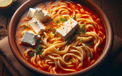 Sopa de fideo con jitomate y queso fresco