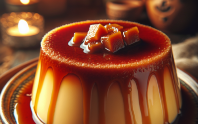 Flan napolitano con cajeta