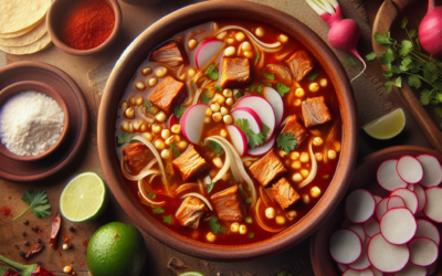 Pozole rojo con carne de cerdo