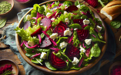 Ensalada de betabel con queso de cabra