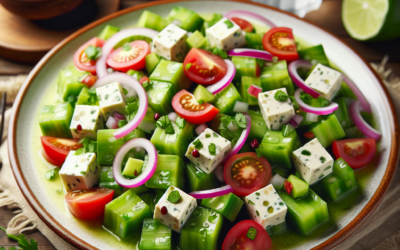 Ensalada de nopales con queso panela