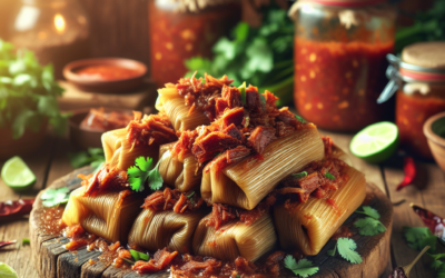 Tamales de chicharrón prensado