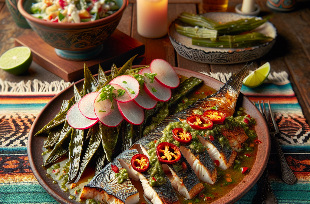 Pescado a la talla con ensalada de nopales