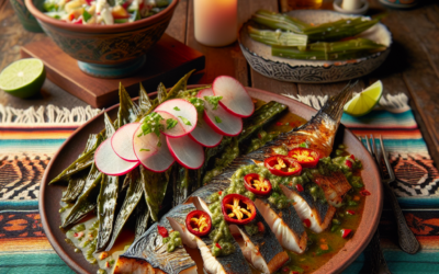 Pescado a la talla con ensalada de nopales