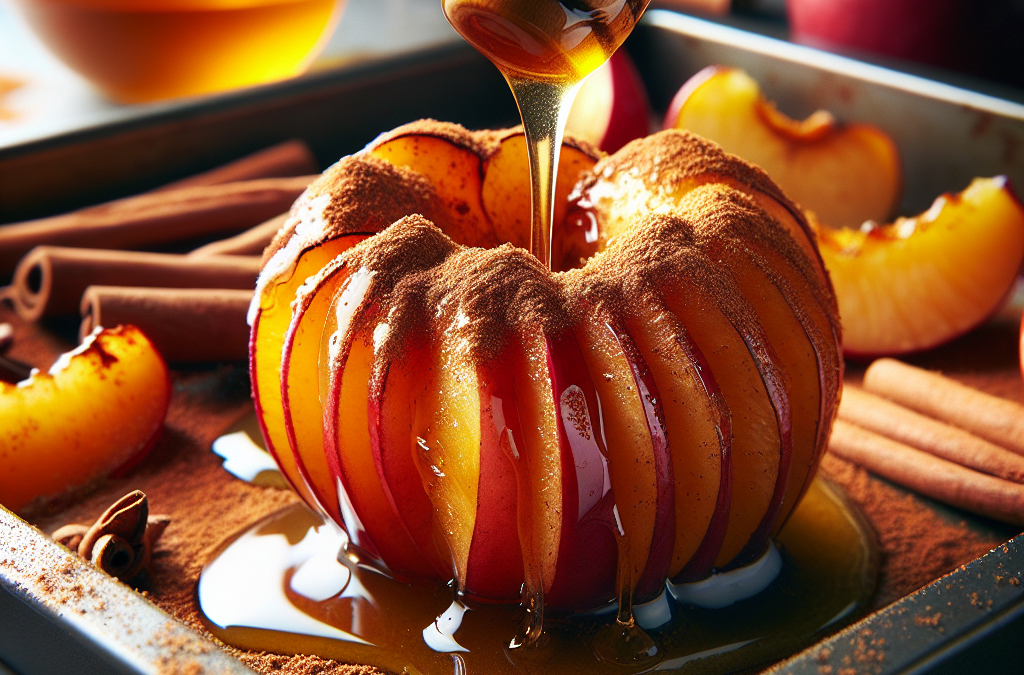 Frutas al horno con canela y miel