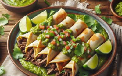 Taquitos de Carne de Res con Salsa Verde: Receta Fácil y Rápida