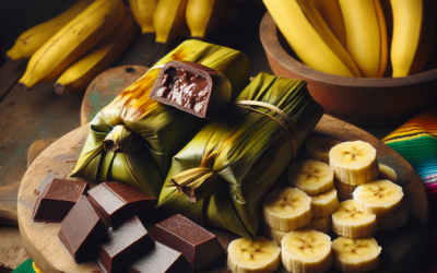 Tamales de chocolate con plátano