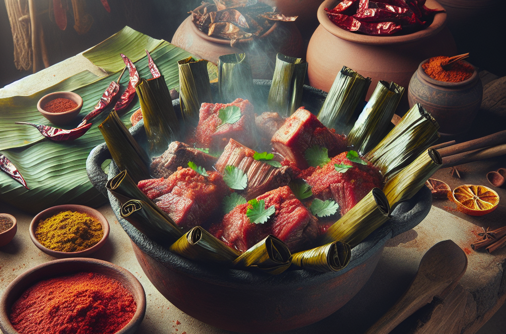 Pibil de cerdo en hoja de plátano: cocina al estilo tradicional