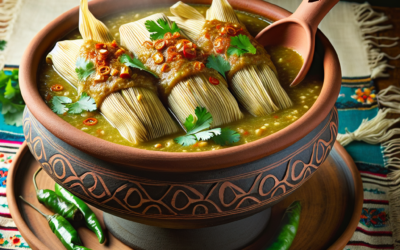 Tamales de cazuela con salsa verde