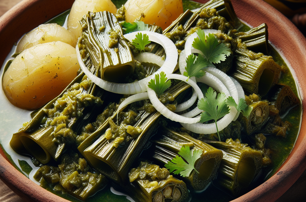 Nopales en salsa verde con papas