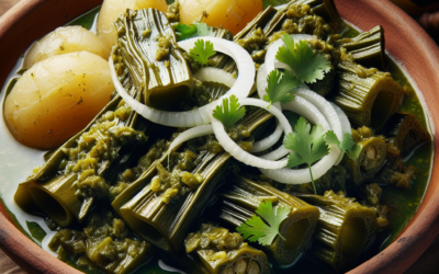 Nopales en salsa verde con papas