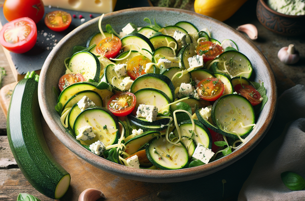 Ensalada de calabacitas con queso fresco