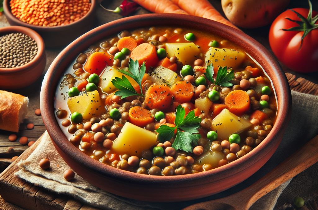 Guiso de lentejas con verduras