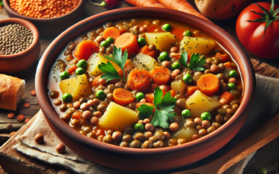 Guiso de lentejas con verduras