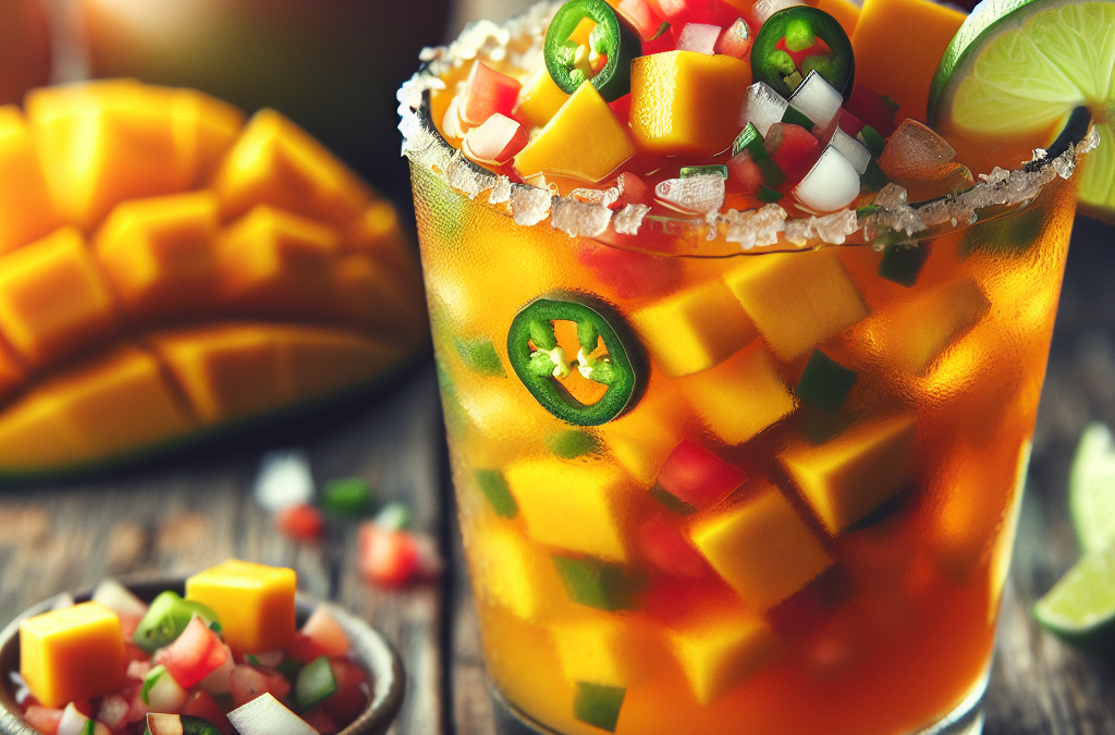 Pico de Gallo con Salsa de Mango: Bebida Fresca y Picante