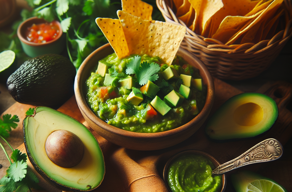 Salsa de tomatillo con aguacate y cilantro