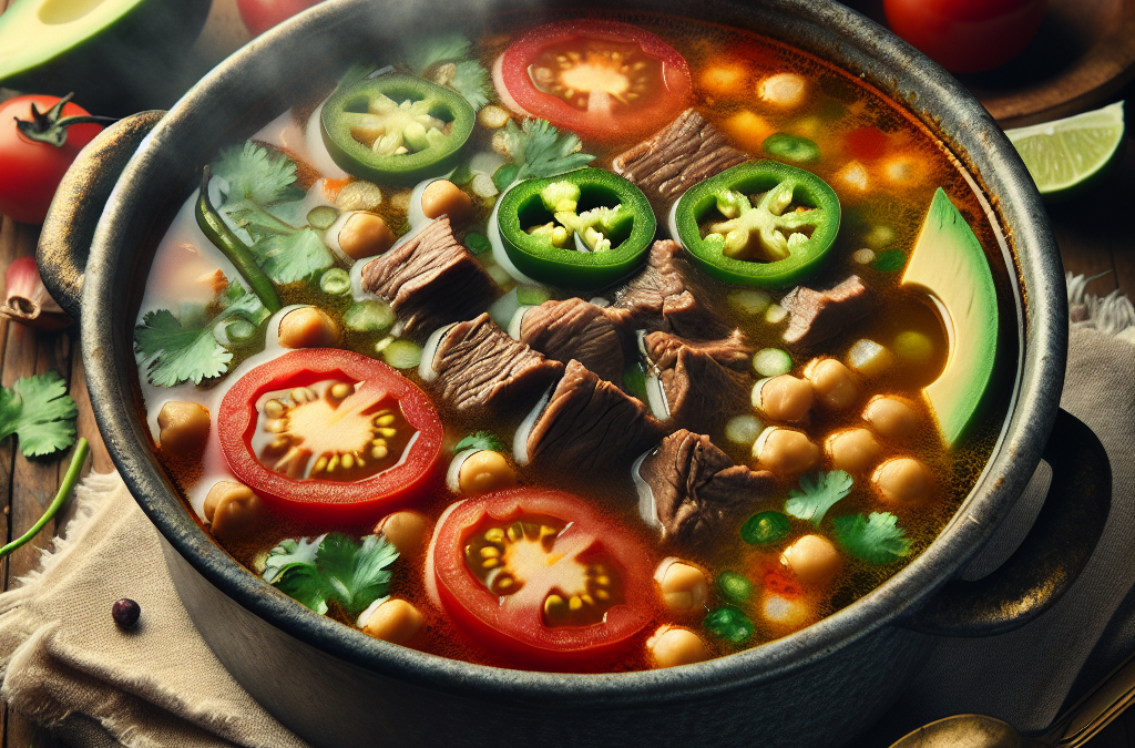 Caldo Tlalpeño con Carne de Res: Receta Tradicional Mexicana