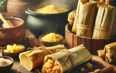 Tamales de piña con coco rallado