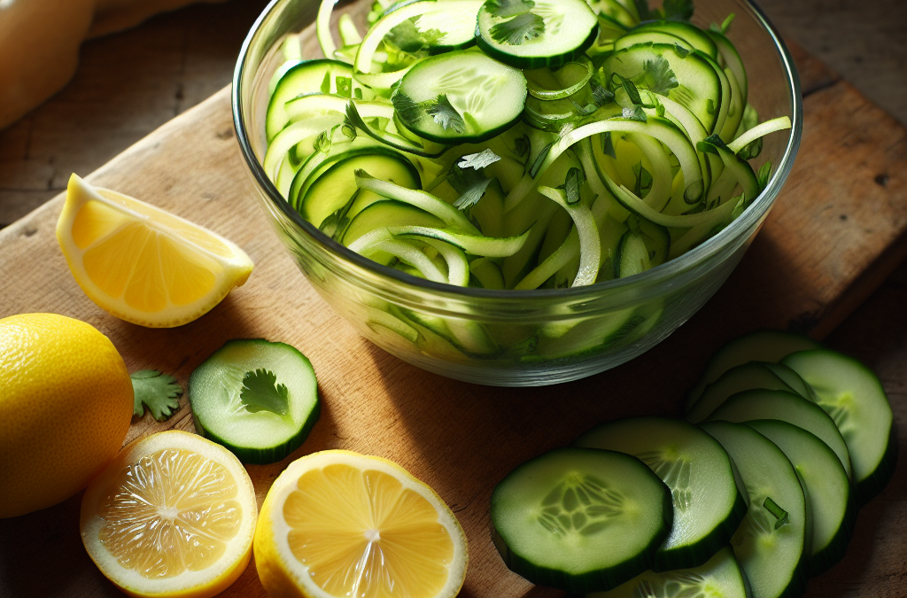 Ensalada de jícama con pepino y limón