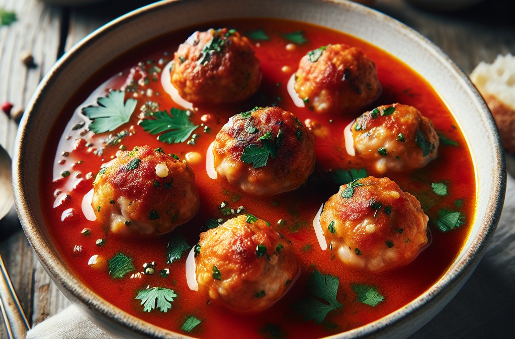 Albóndigas de pescado en caldo de jitomate