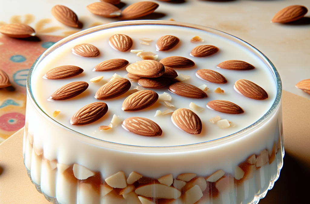 Gelatina de horchata con almendra