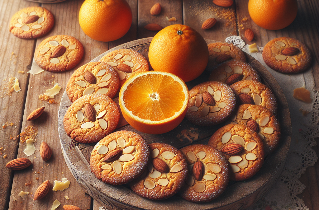 Galletas de almendra con esencia de naranja