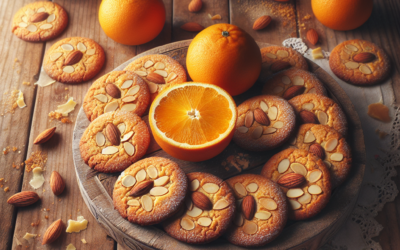 Galletas de almendra con esencia de naranja