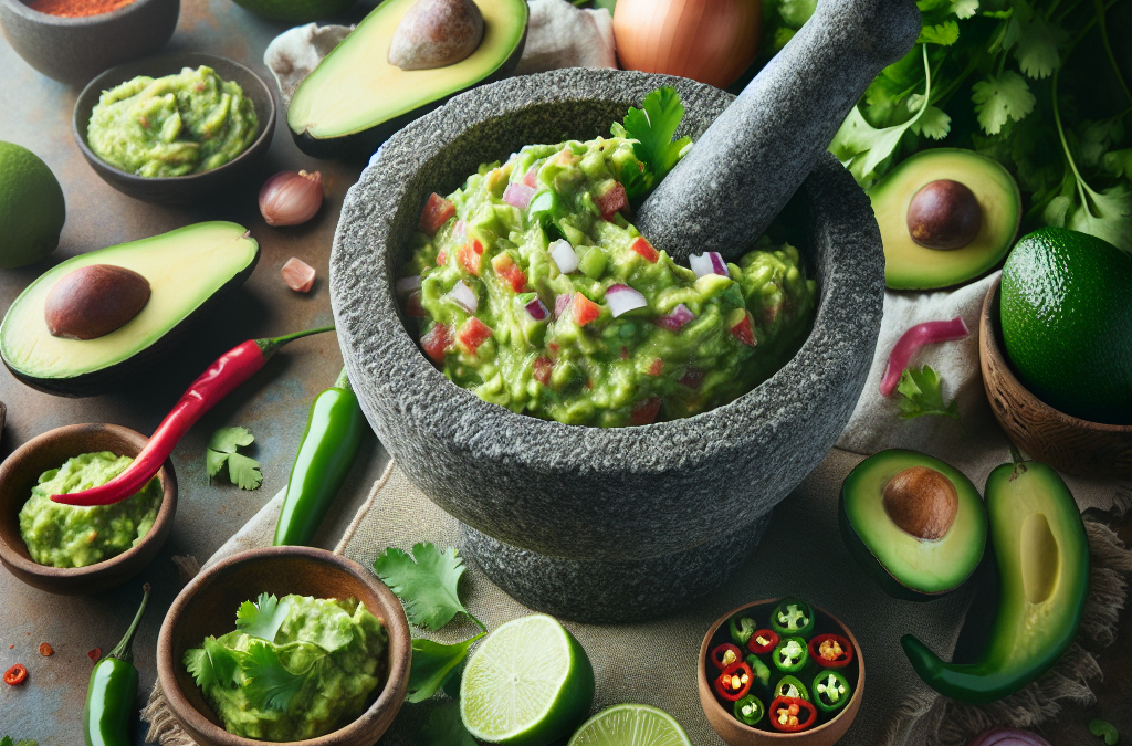 Salsa de guacamole con chile serrano