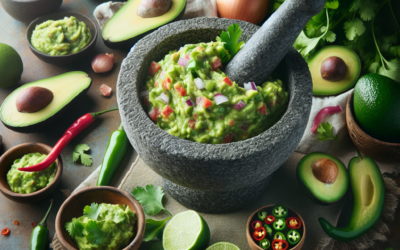 Salsa de guacamole con chile serrano