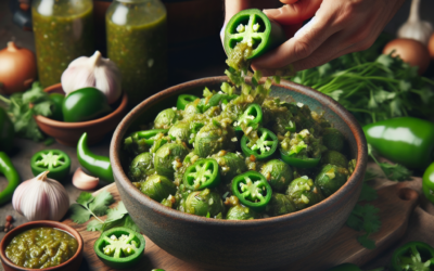 Salsa de tomate verde con chile jalapeño