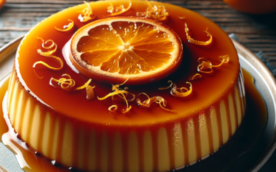 Flan de naranja con caramelo