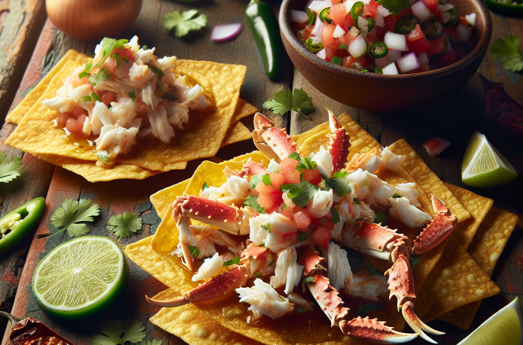 Tostadas de jaiba con pico de gallo