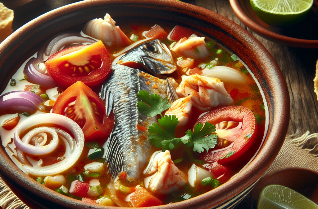 Caldo de pescado estilo Veracruz