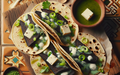 Tacos de huitlacoche con queso panela