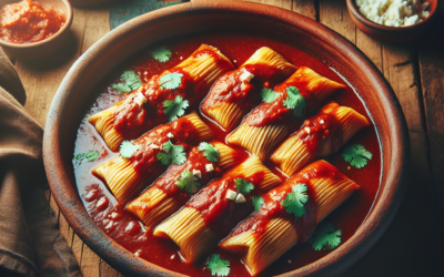 Tamales de cerdo en salsa de chile morita