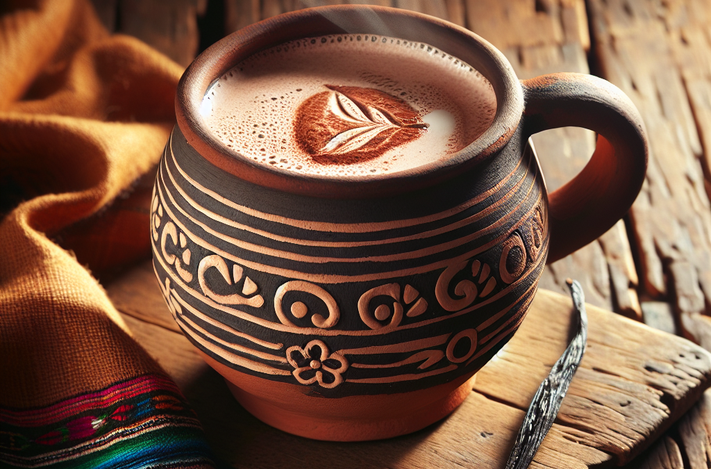 Atole de chocolate con vainilla