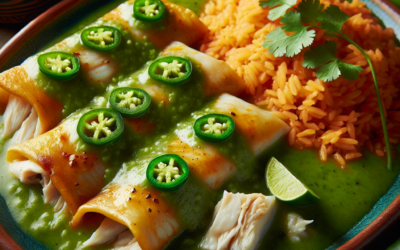 Enchiladas de pescado con salsa verde