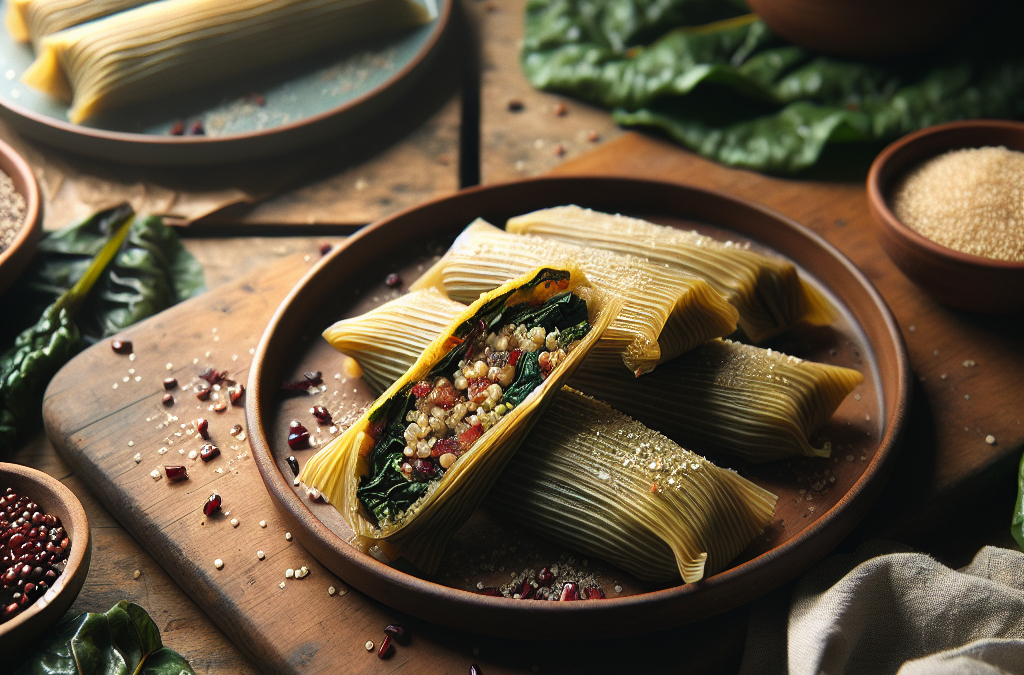 Tamales veganos de acelgas con quinoa