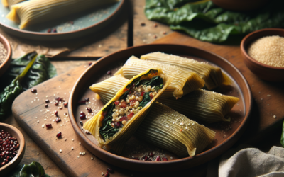 Tamales veganos de acelgas con quinoa