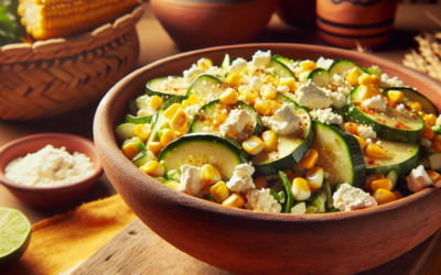 Ensalada de calabacitas con elote y queso fresco