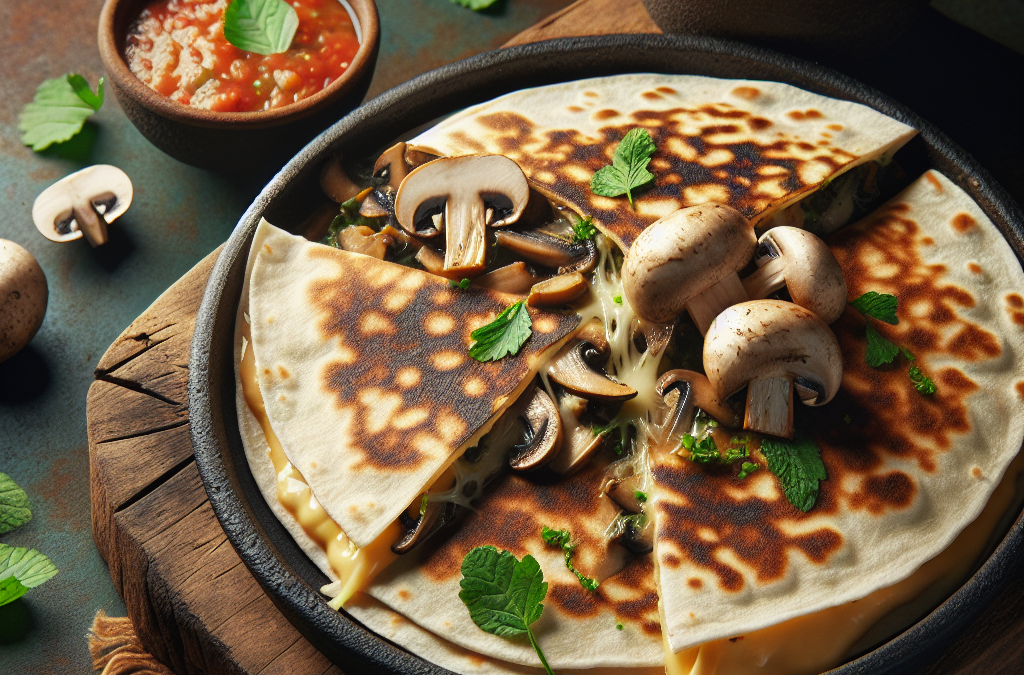 Quesadillas de champiñones con epazote