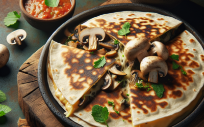 Quesadillas de champiñones con epazote