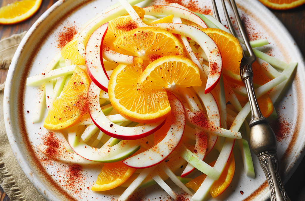 Ensalada de jícama con naranja y chile