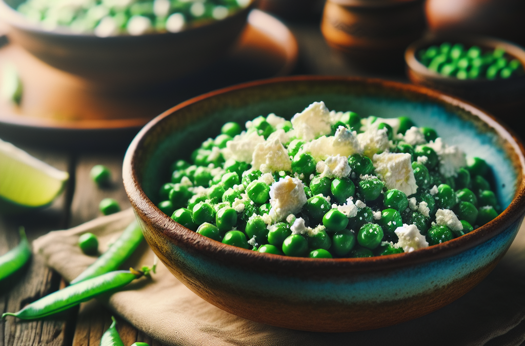 Ensalada de chícharos con queso cotija