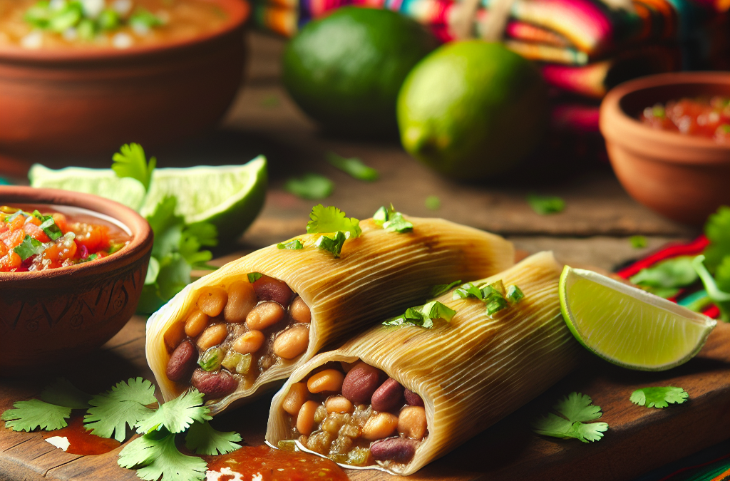 Tamales de frijol con nopales