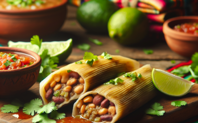 Tamales de frijol con nopales