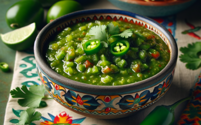 Salsa de tomatillo con chile morita